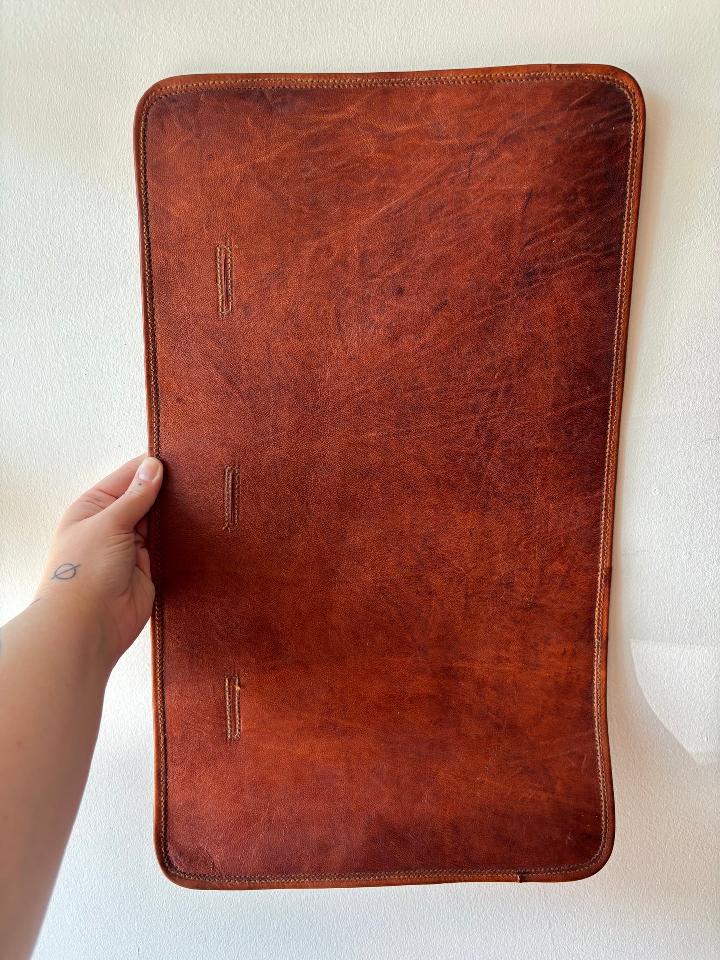 Handcrafted Leather Small Laptop Mat