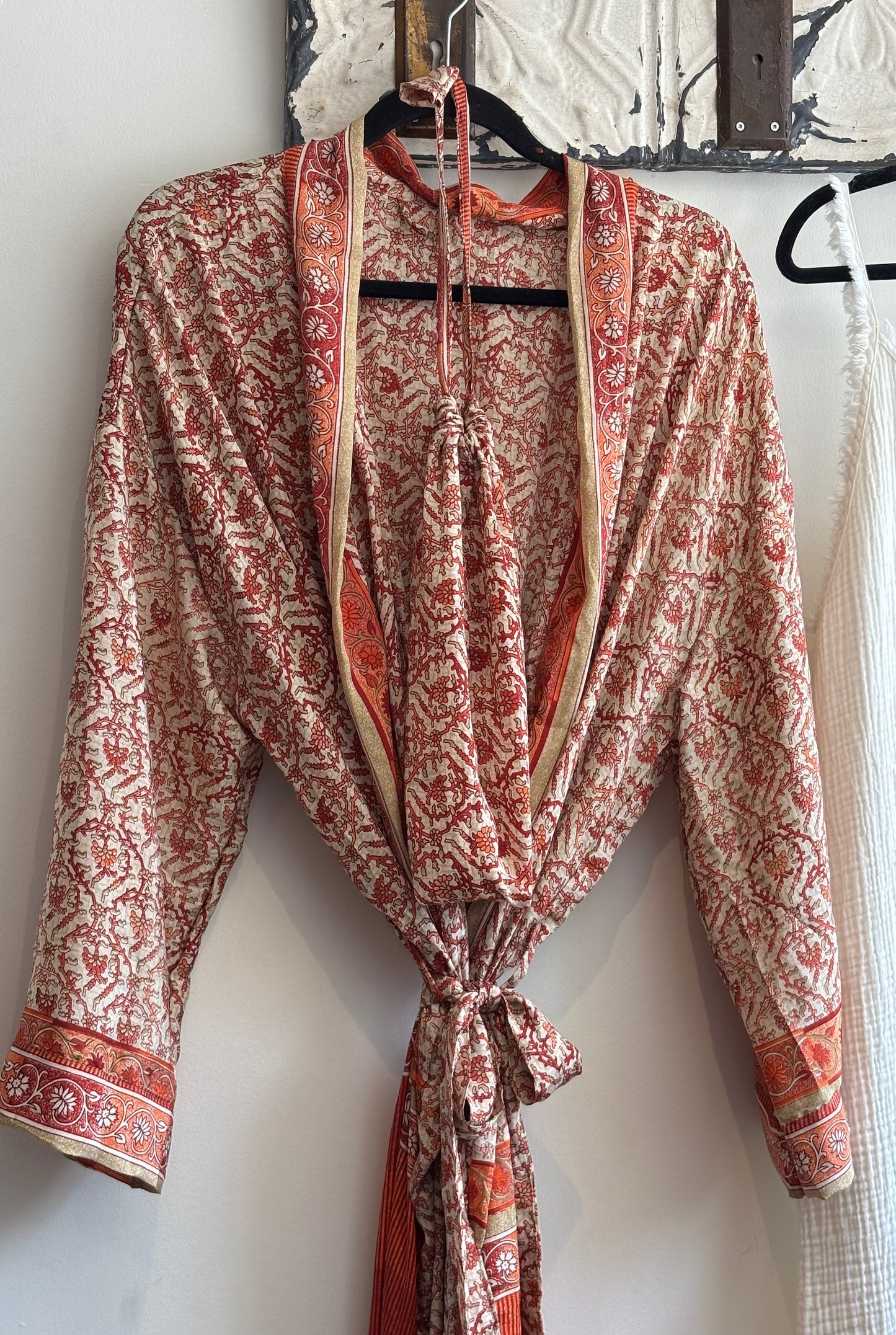 Upcycled Sari Robe - Long #B8