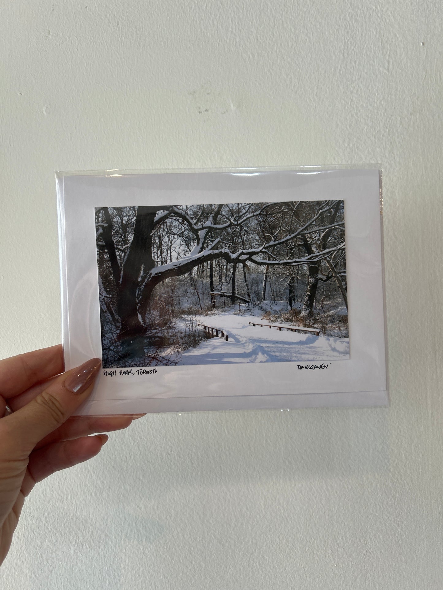David Allen Photography Card - Snowy Bridge