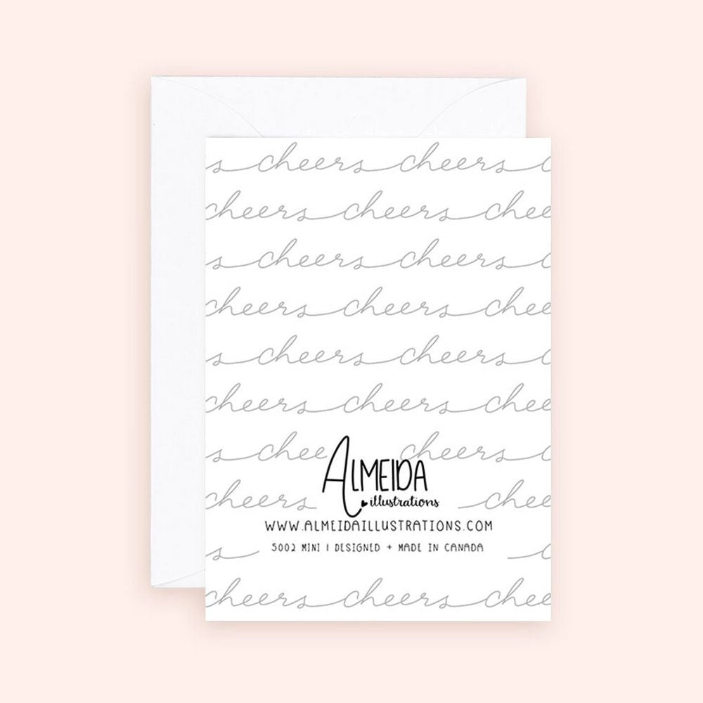 Almeida Illustrations Mini Card - Champagne