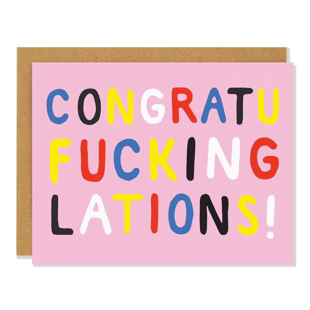 Badger and Burke Card - Congratu-Fucking-Lations