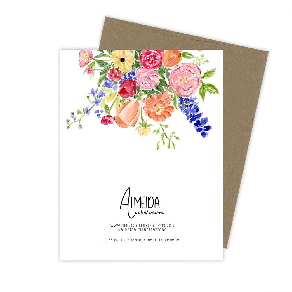 Almeida Illustrations Card - Many Thanks Bouquet