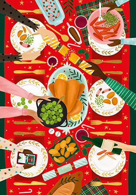 Oh What Fun Card - Christmas Dinner
