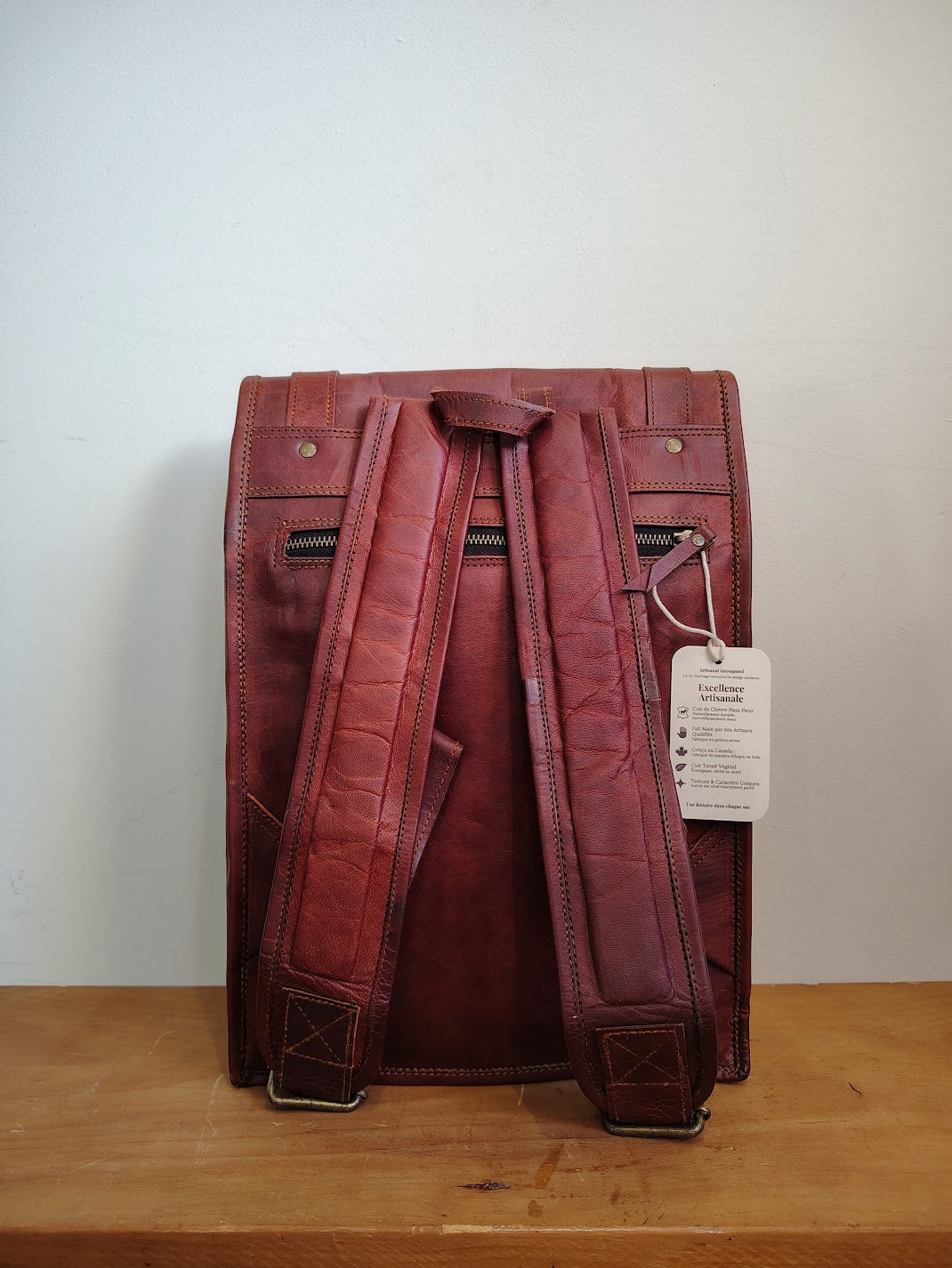 Handcrafted Leather Full Flap Padded Backpack
