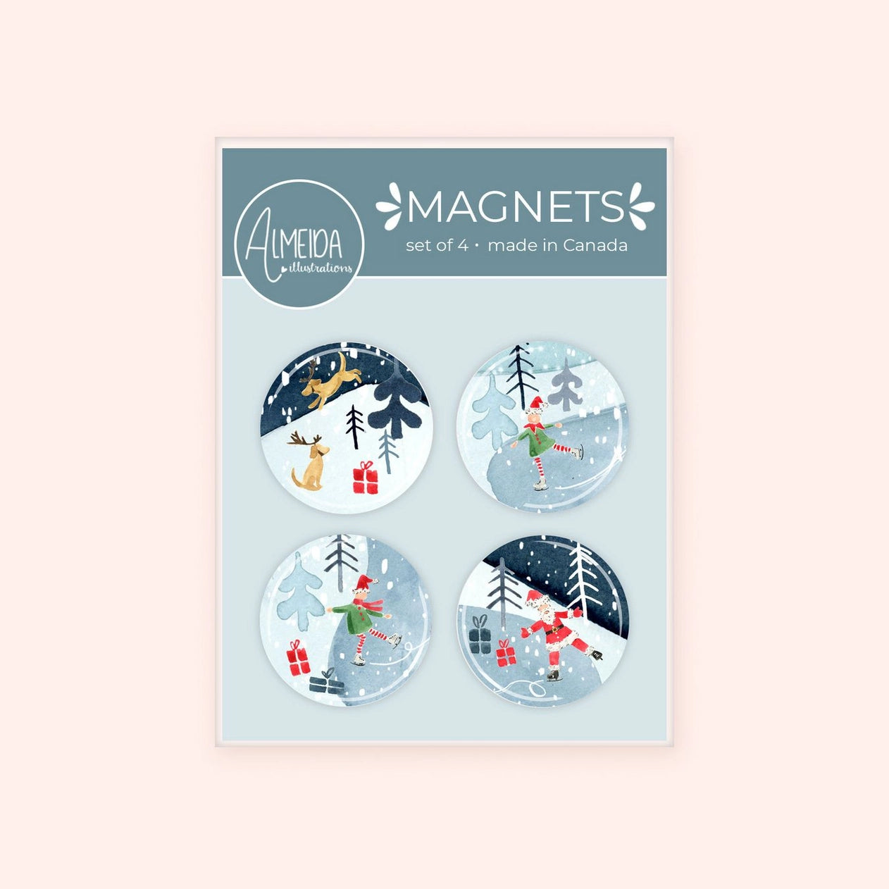 Almeida Illustrations Magnets (Set of 4)