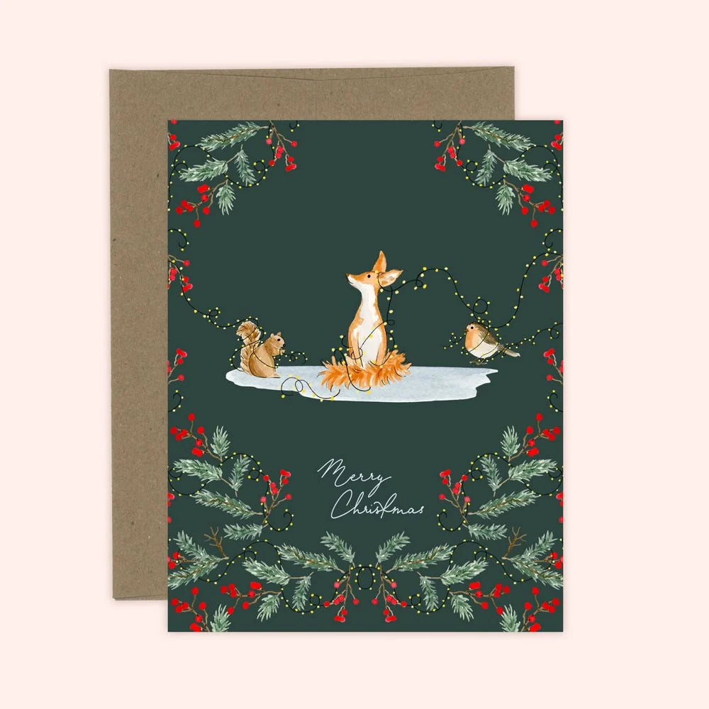Almeida Illustrations- Merry Christmas Festive Fox