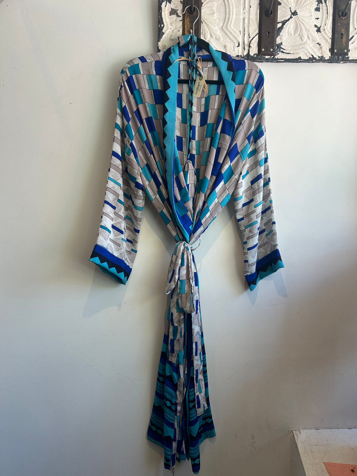 Upcycled Sari Robe - Long #A16