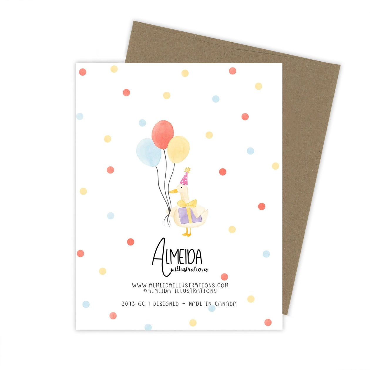 Almeida Illustrations Card - Birthday Goose