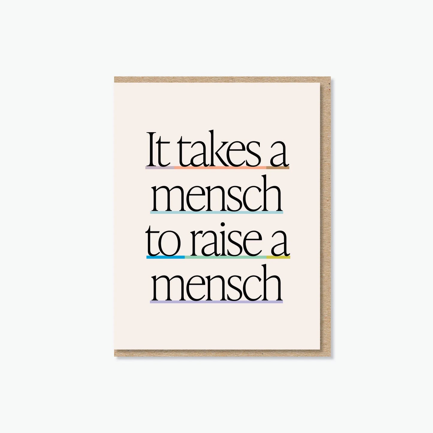 Everyday Yiddish Card - Raise A Mensch