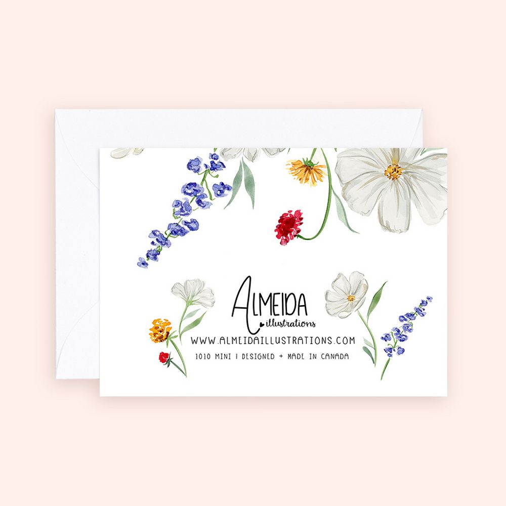 Almeida Illustrations Mini Card - Flowers