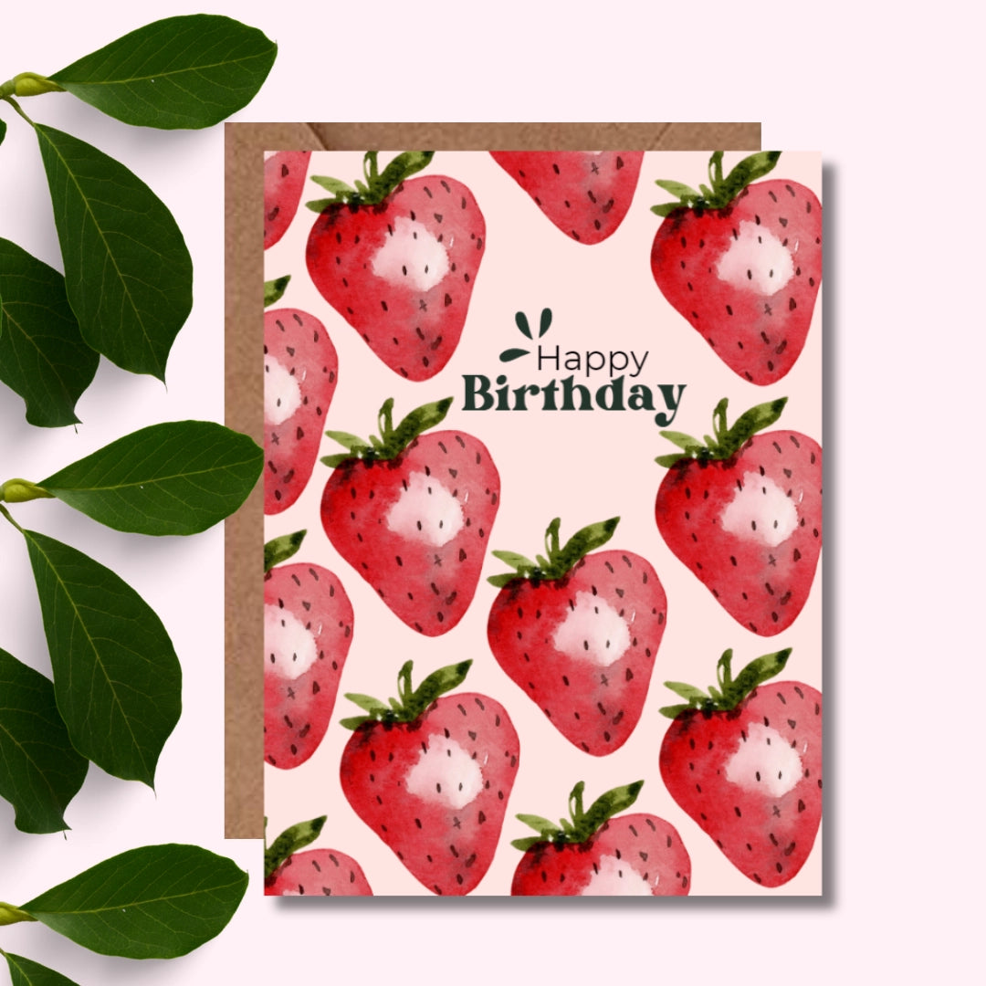 Amy Rae Maker Card - Birthday Strawberries