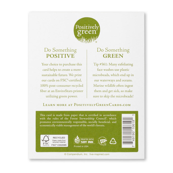Positively Green Card - Never known anyone like you - Friendship (Williams)