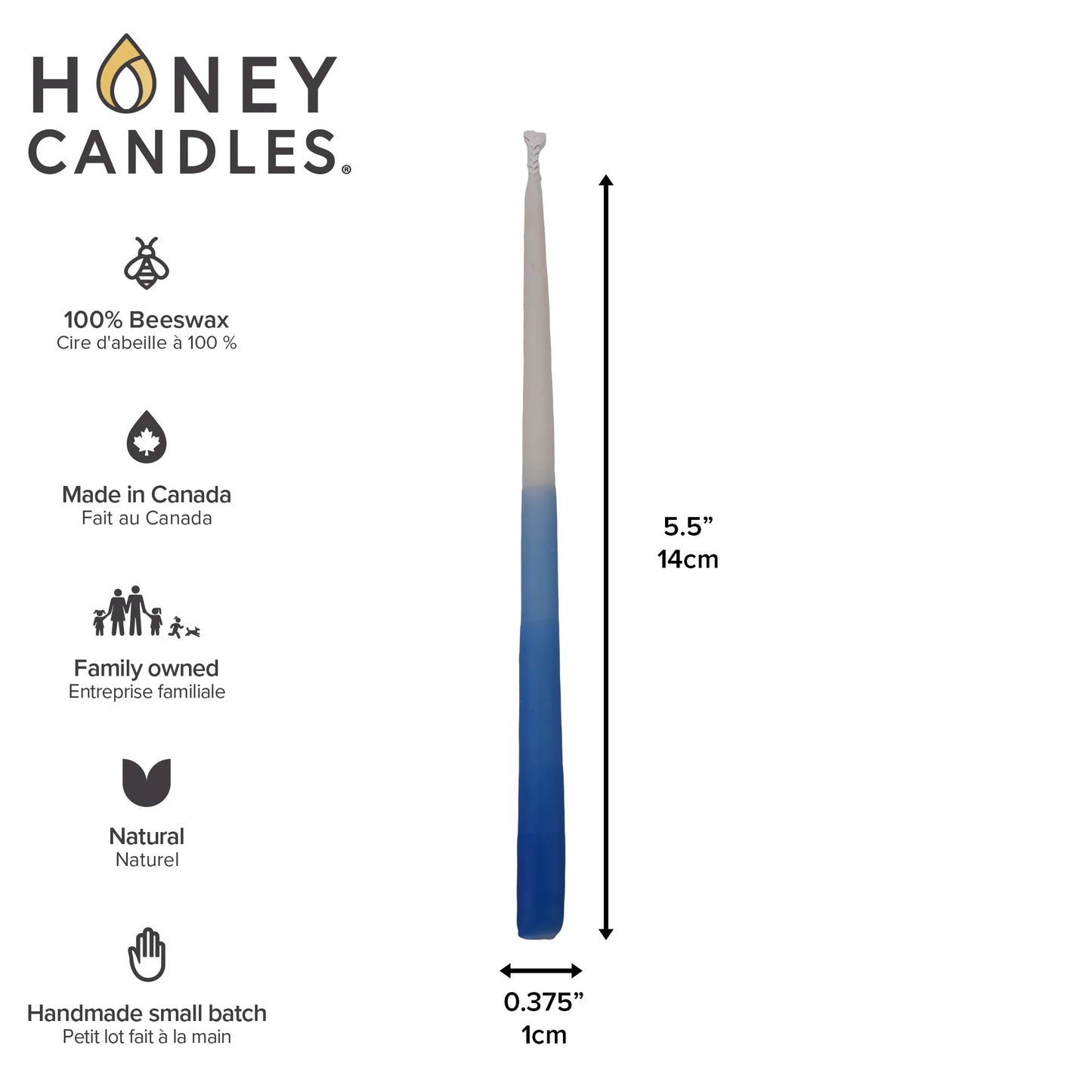 Honey Candles Hanukkah Beeswax Candle