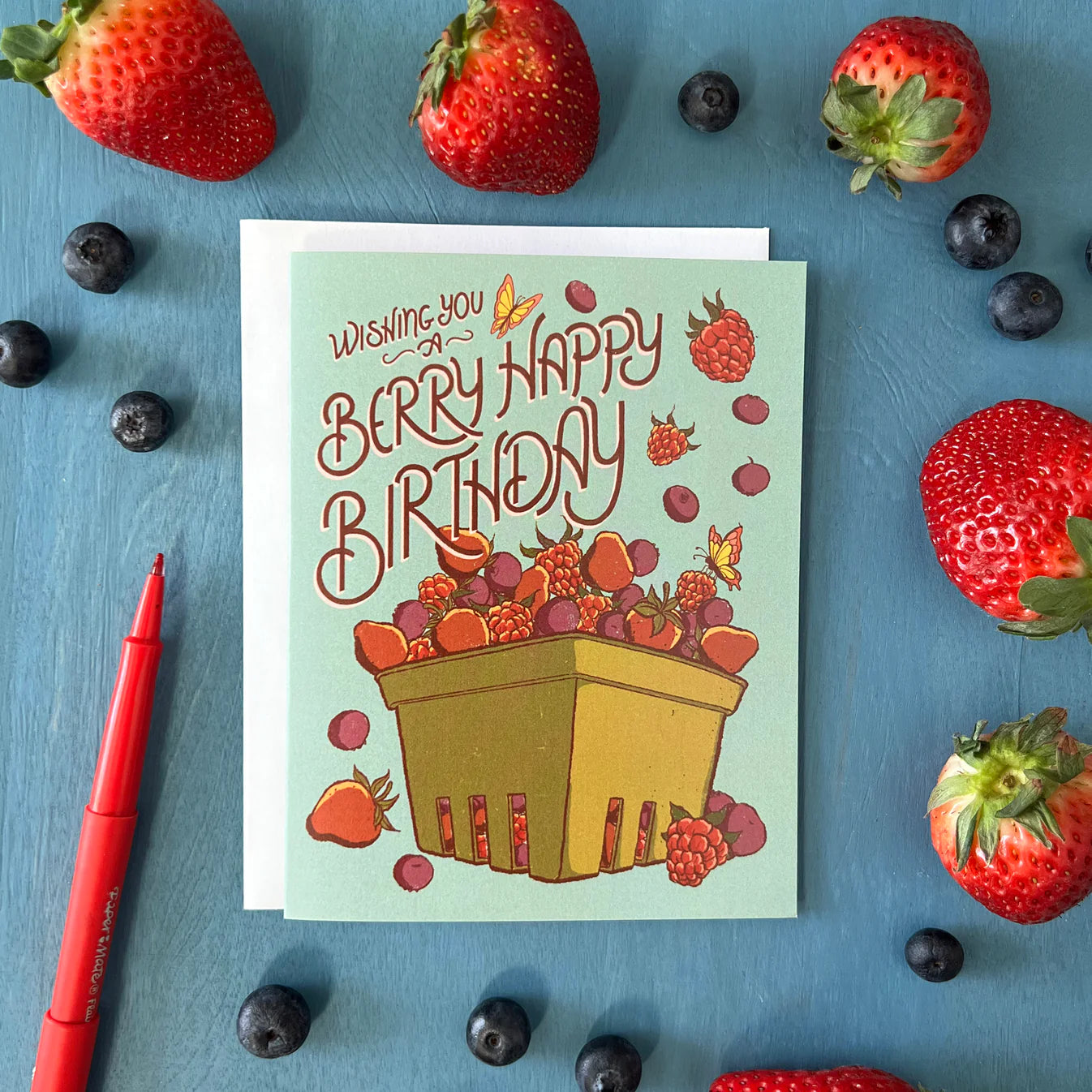 Carabara Designs Card - Berry Happy Birthday