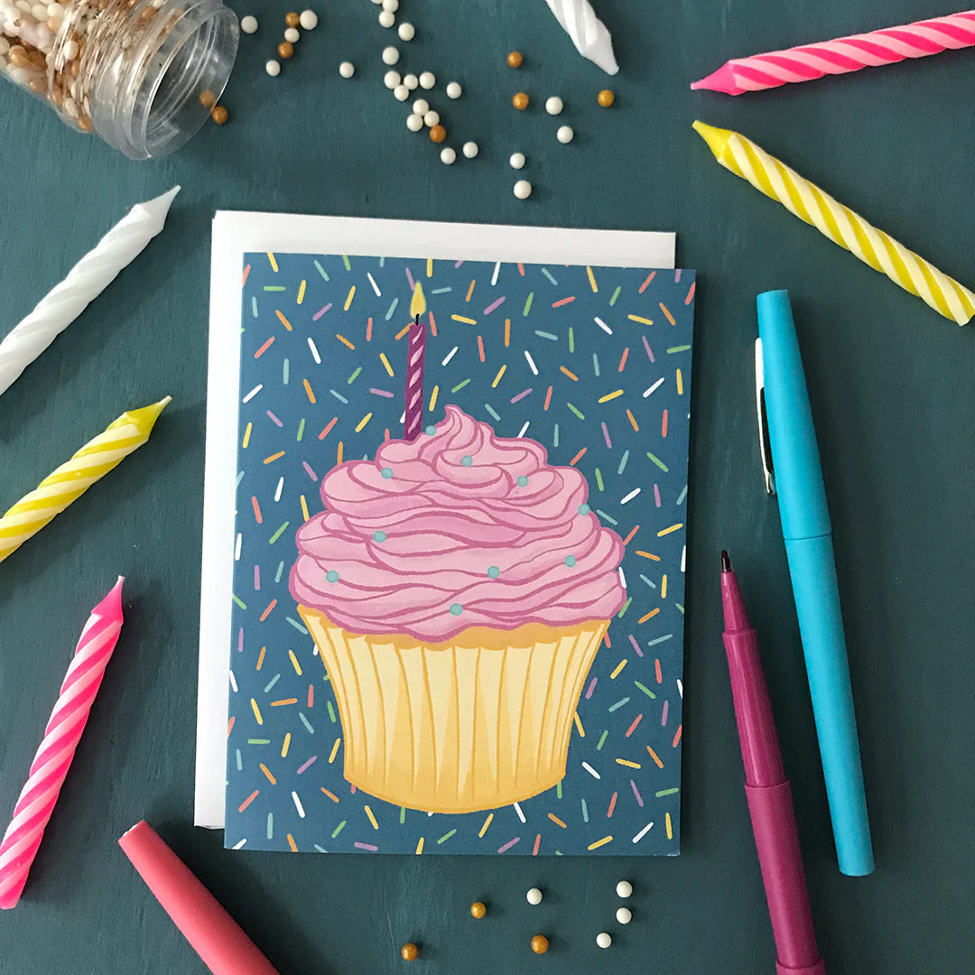 Carabara Designs Card - Birthday Cupcake