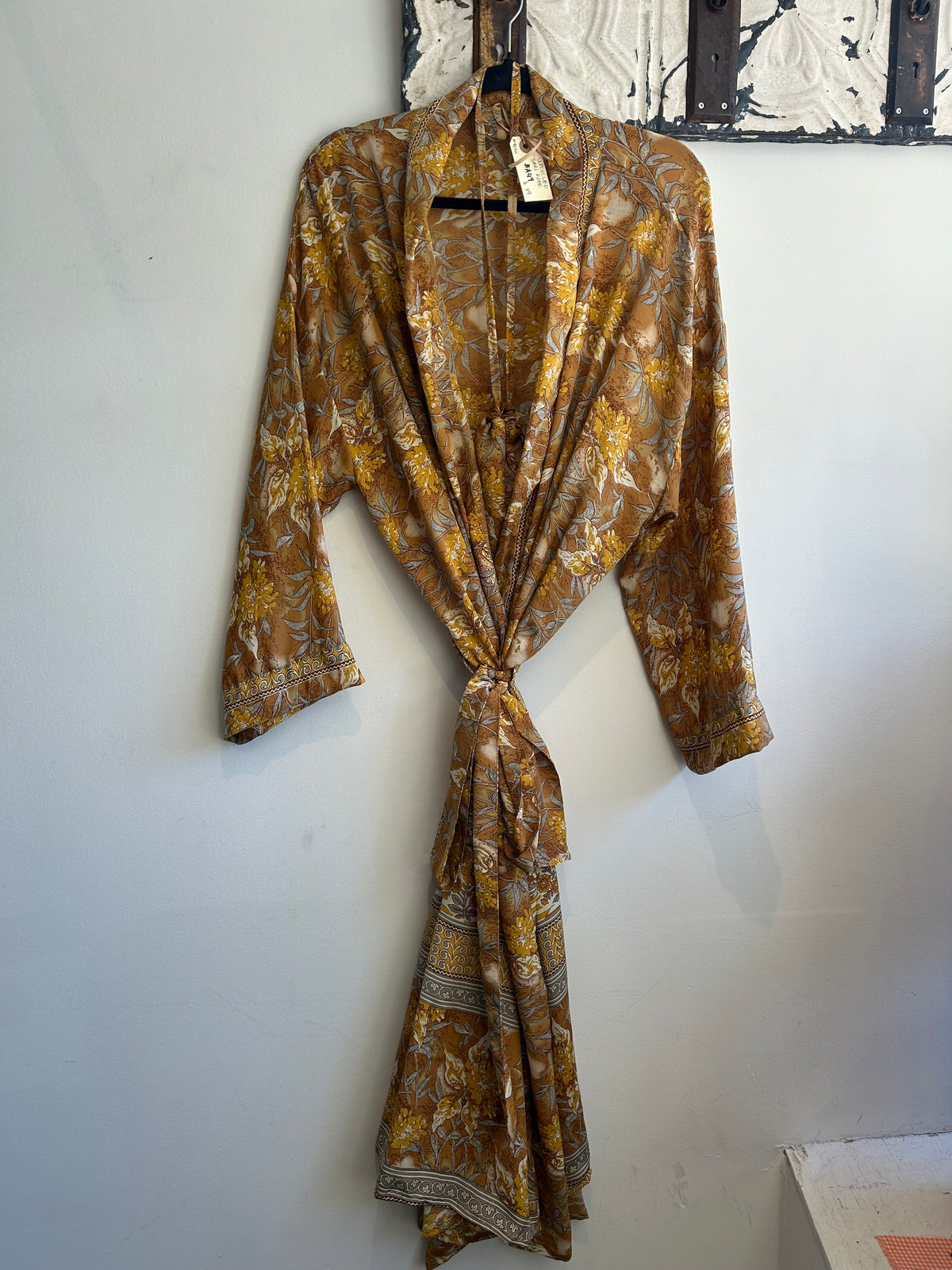 Upcycled Sari Robe - Long #A48