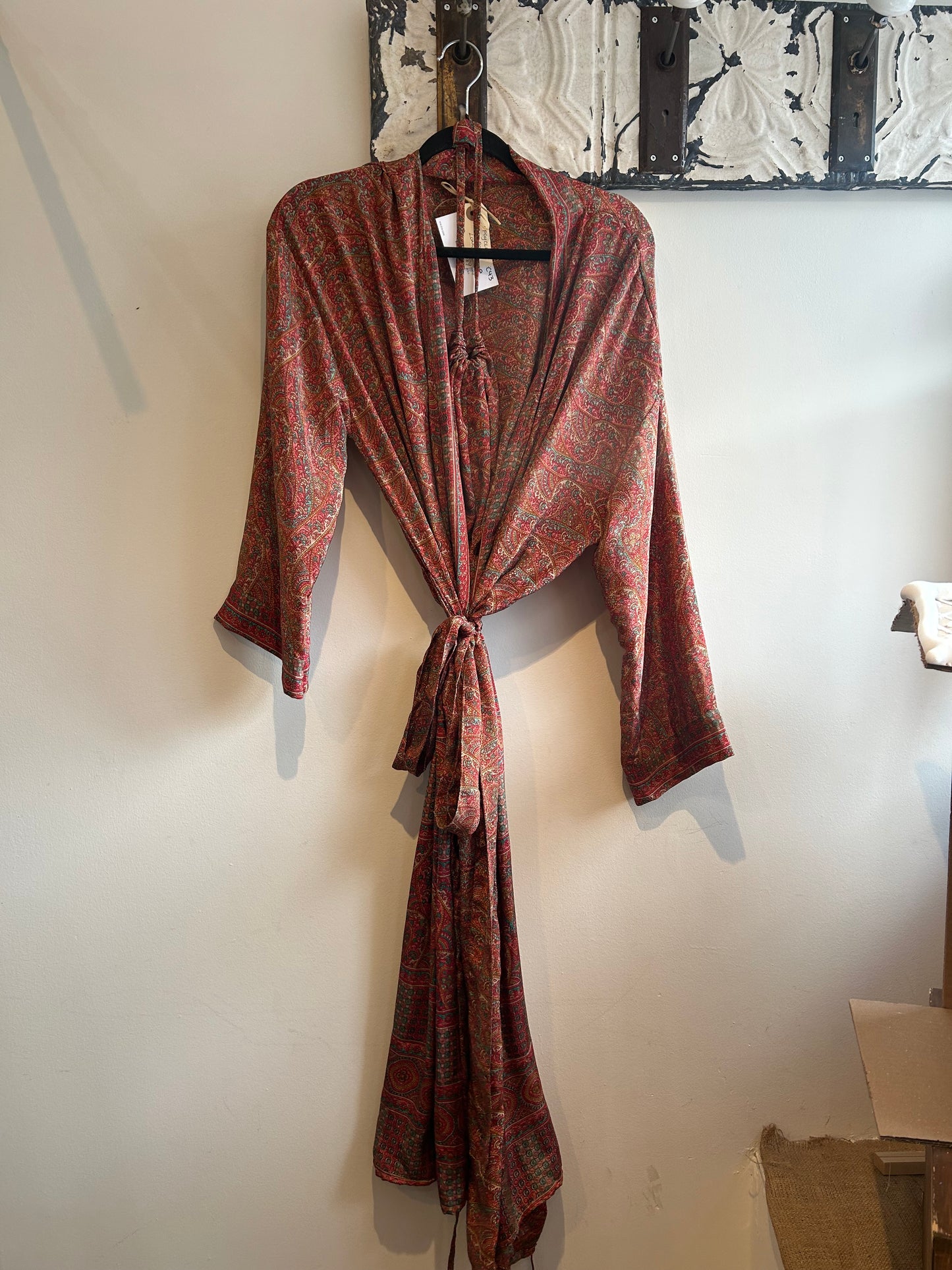 Upcycled Sari Robe - Long #C43