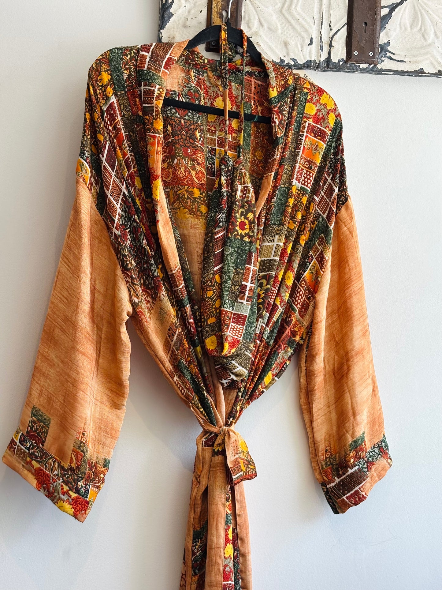 Upcycled Sari Robe - Long #B25