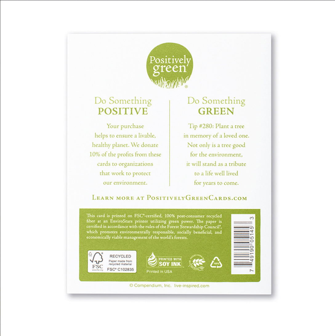 Positively Green Card - Treasure of shared memories - Sympathy (Saint-Exupéry)