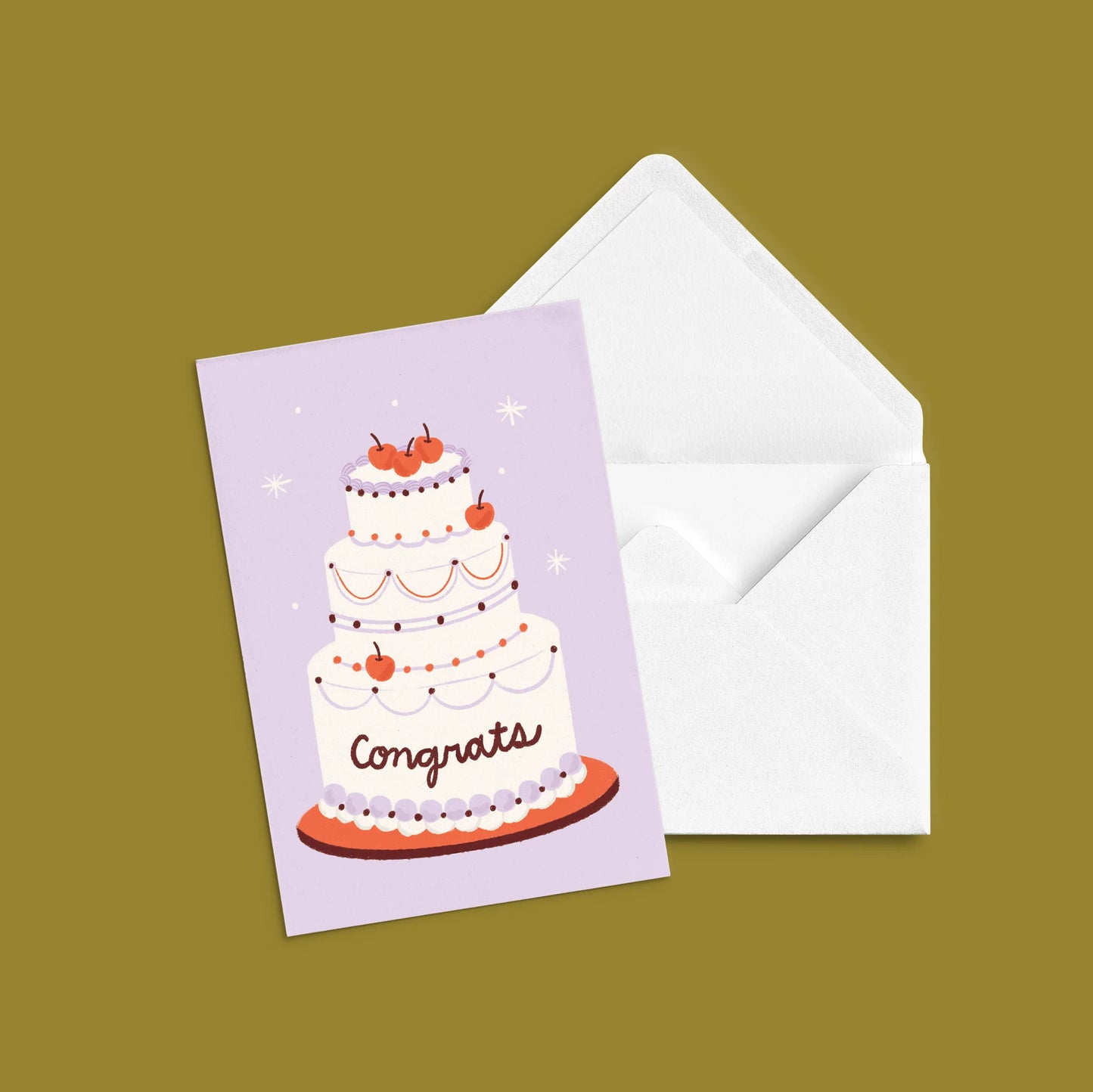 Anne Julie Dudemaine Card - Congrats Cake