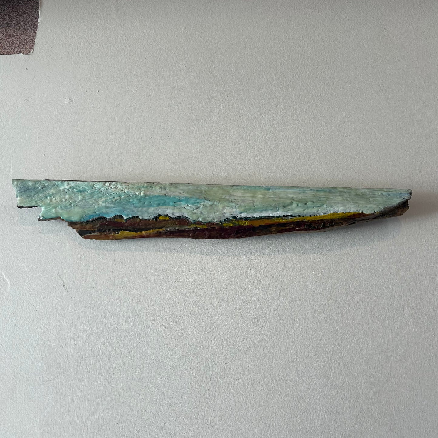 Leslie Becker Encaustic Beeswax Wood Painting