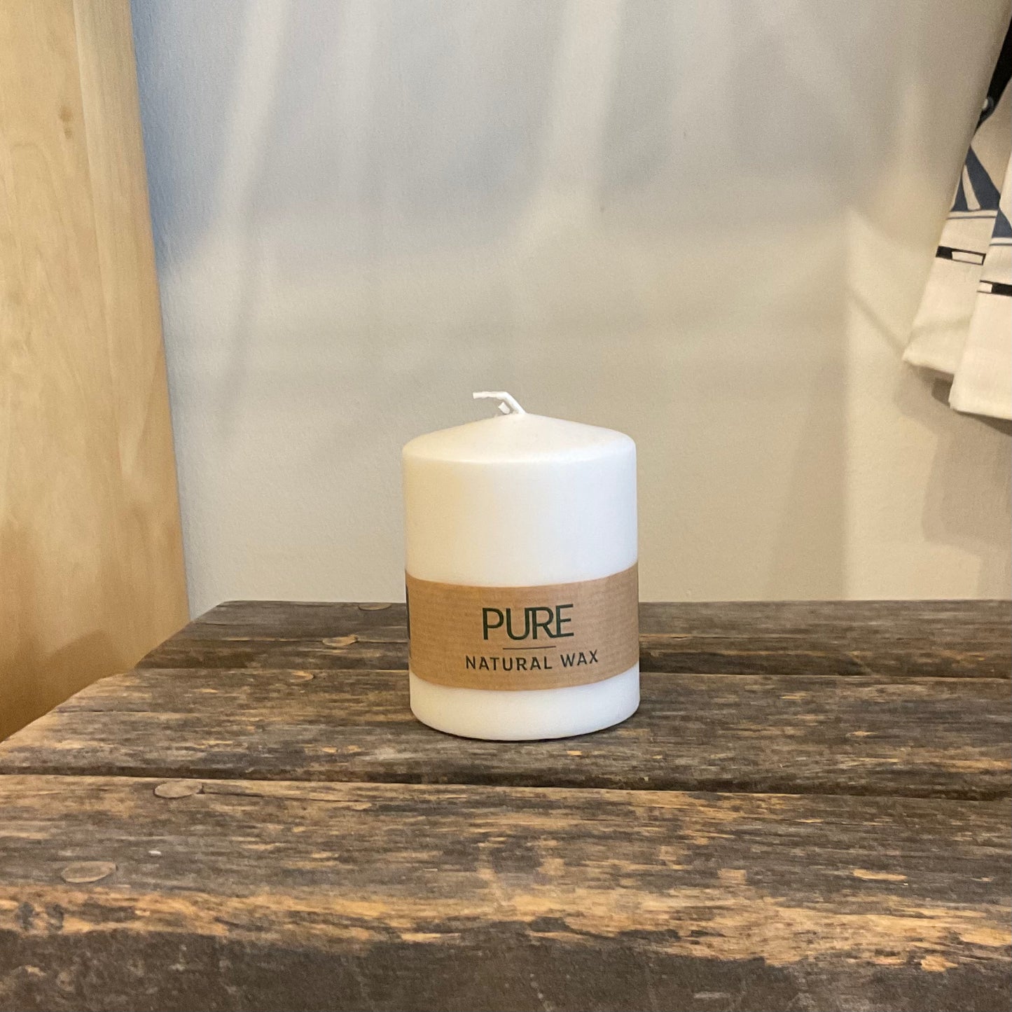 PURE Natural Wax Pillar Eco Candles (by Wenzel Kerzen)