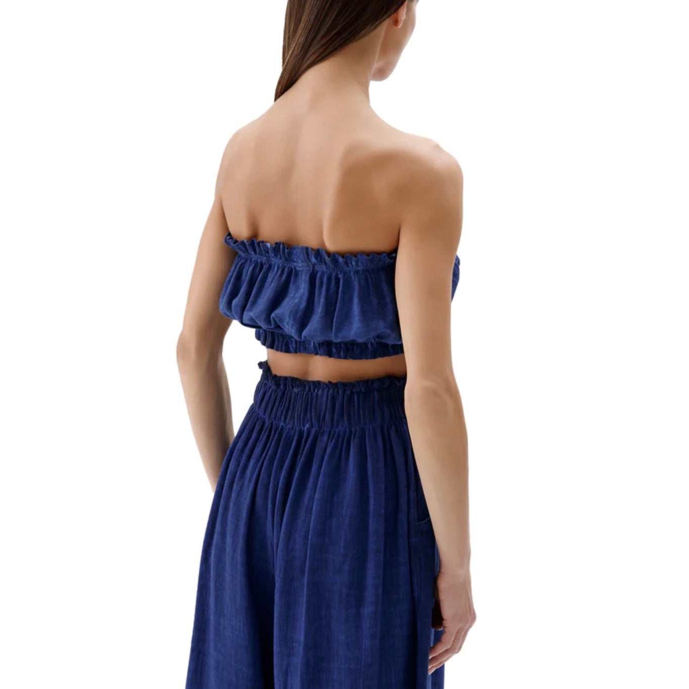 Pokoloko Linen-Cotton Bandeau Top