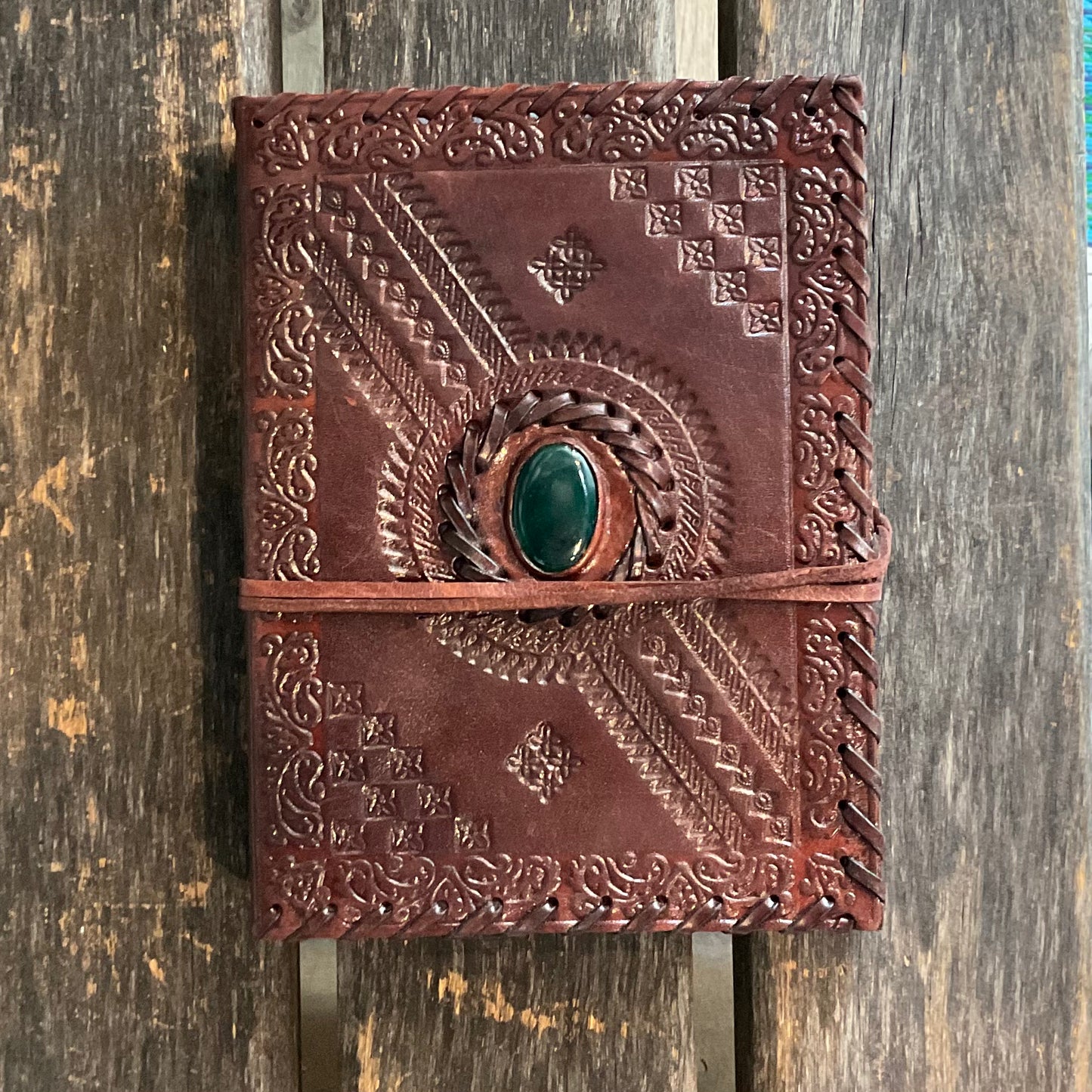 Hand Tooled Leather Journal Book