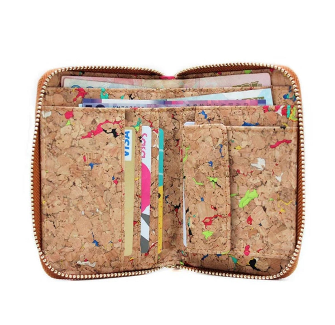 Kuma Cork Zip Up Wallet