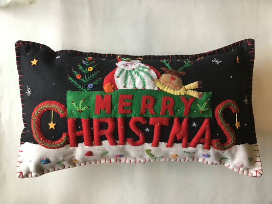 Handmade Stitch By Stitch Holiday Pillow