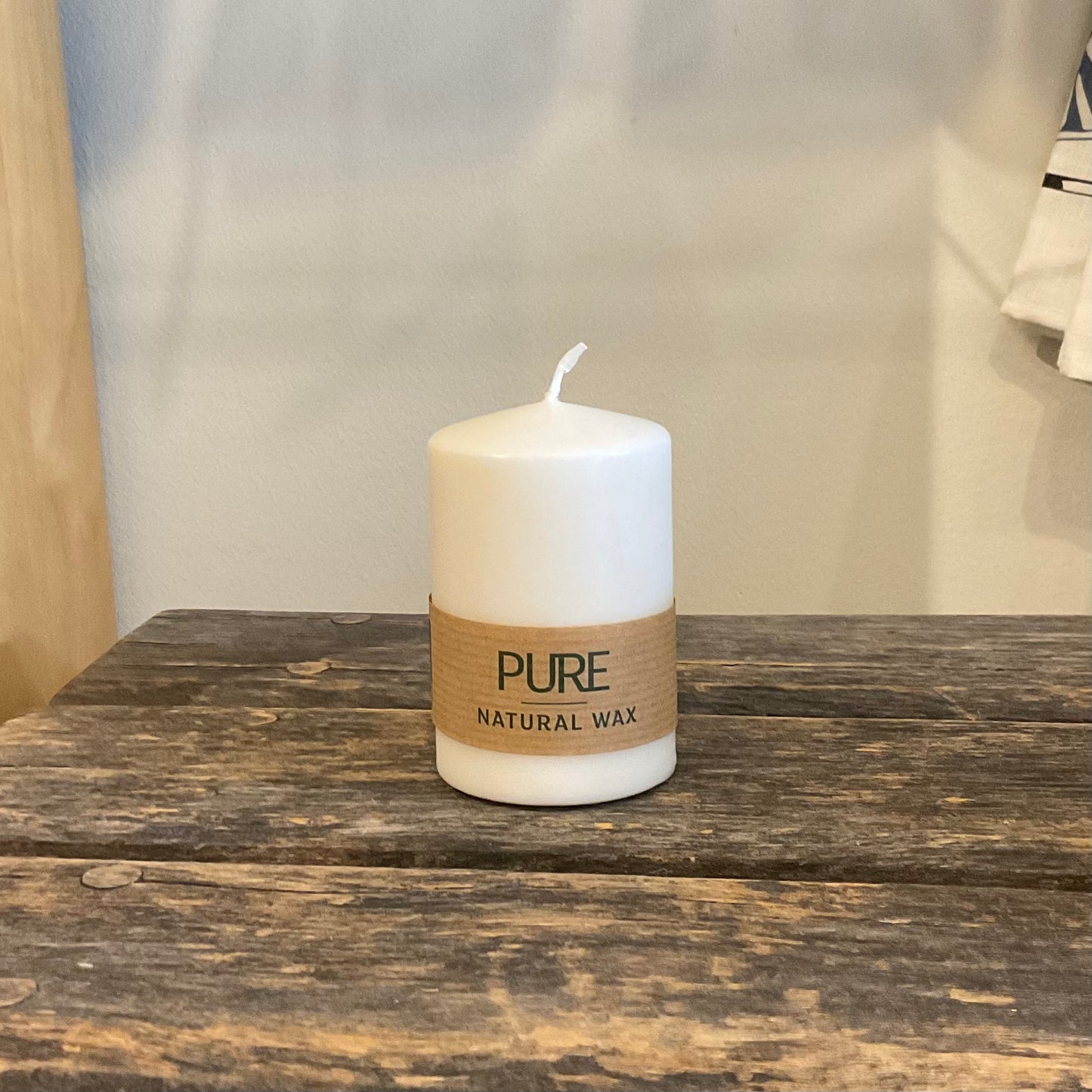 PURE Natural Wax Pillar Eco Candles (by Wenzel Kerzen)