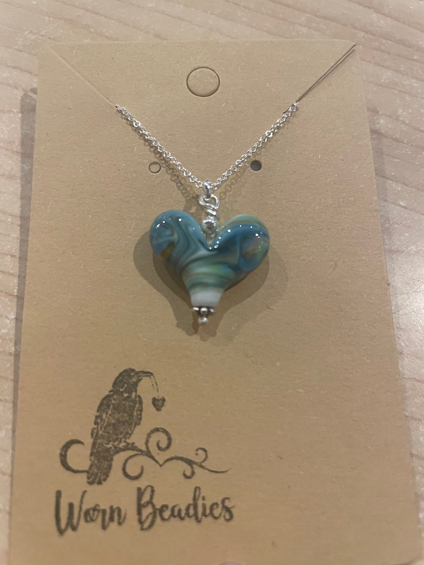 Worn Beadies Heart Love Necklace