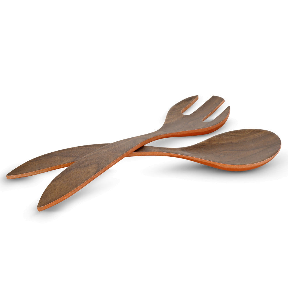 Bamboo Walnut Salad Server Set