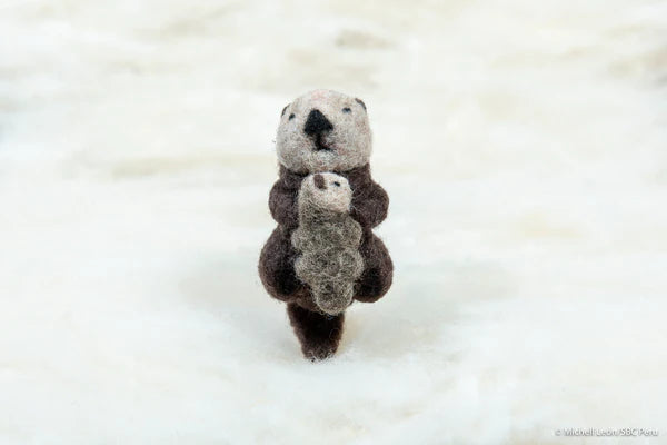 Spectacled Bear Hand Felted Ornament