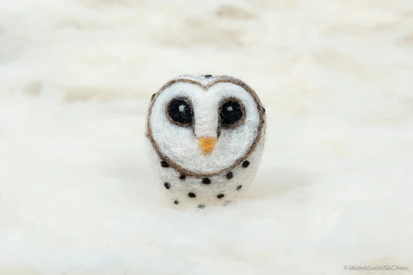 Spectacled Bear Hand Felted Ornament