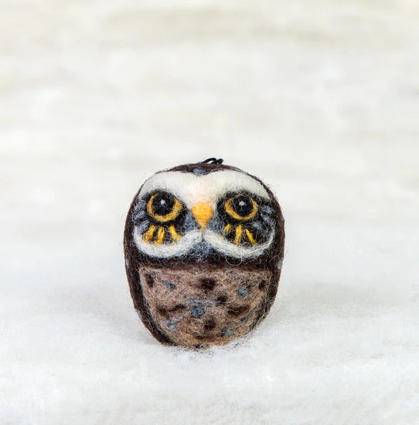Spectacled Bear Hand Felted Ornament
