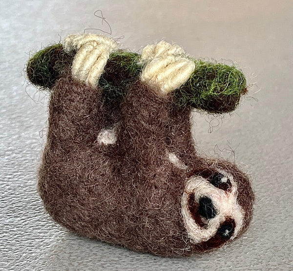 Spectacled Bear Hand Felted Ornament