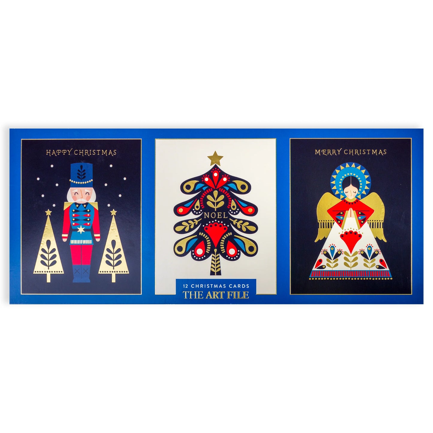 The Art File Trio Holiday Box Cards - 12 Pack
