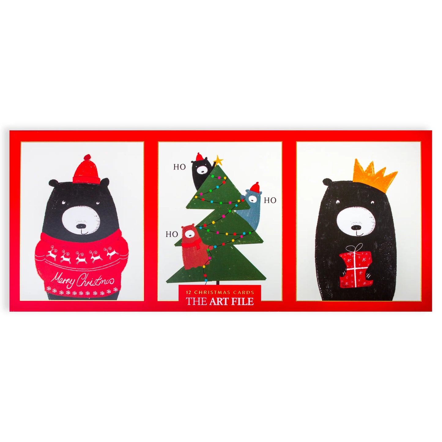 The Art File Trio Holiday Box Cards - 12 Pack