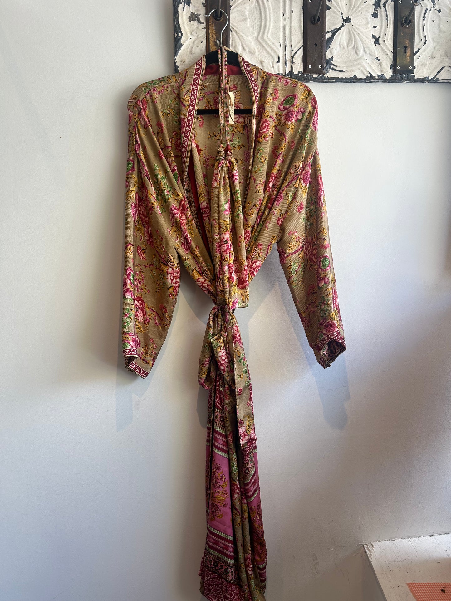 Upcycled Sari Robe - Long #A7