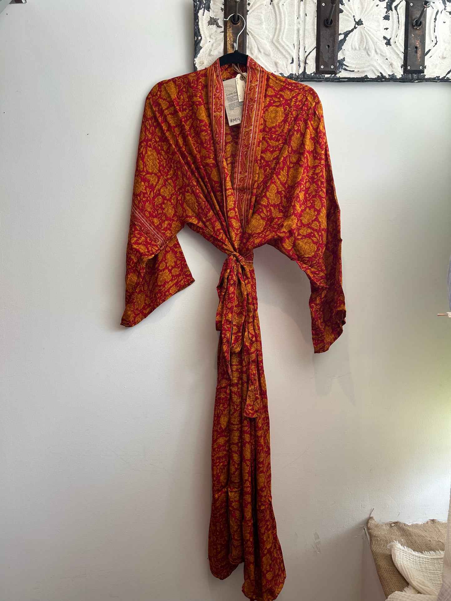 Upcycled Sari Robe - Long #M14