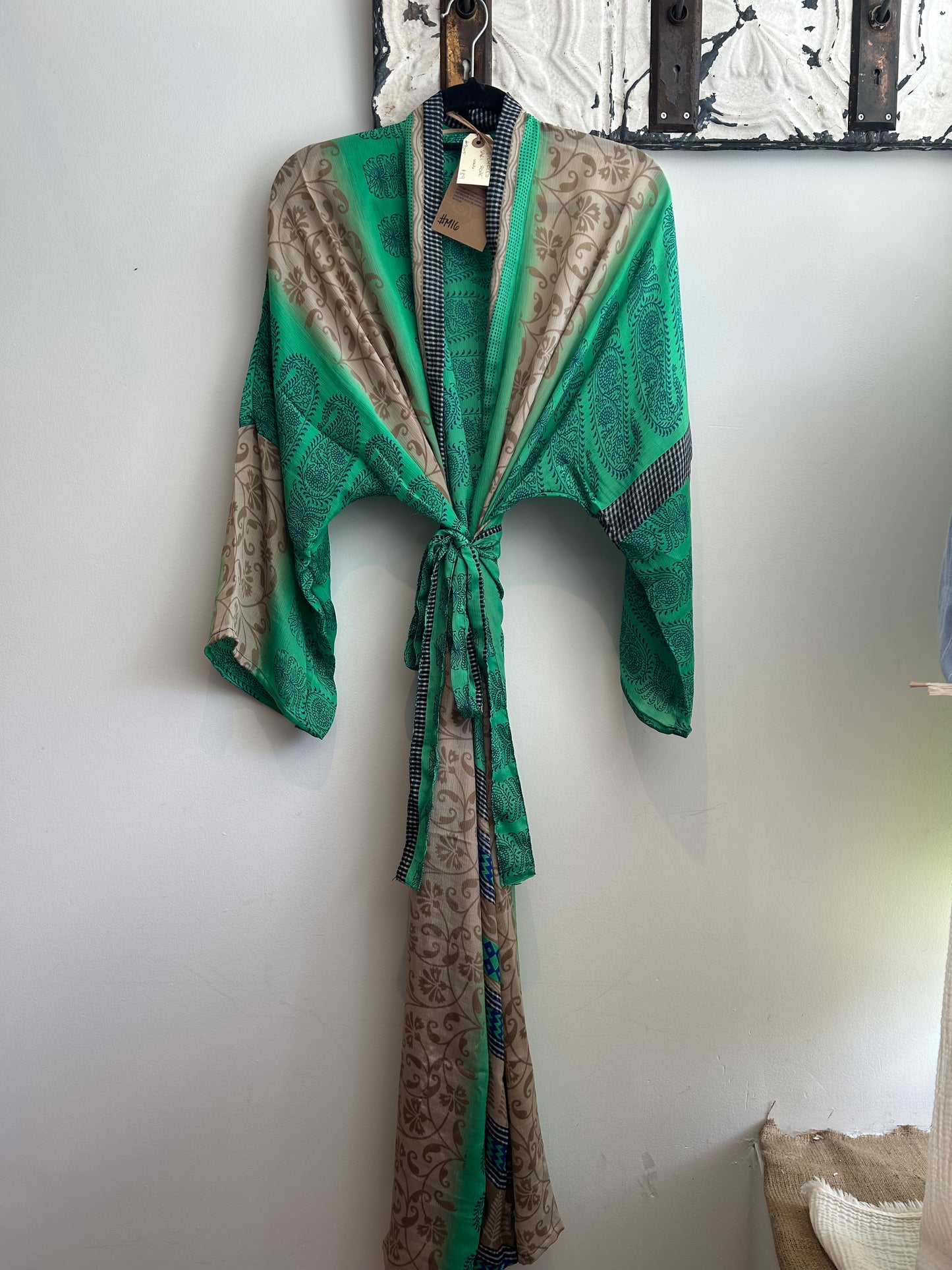 Upcycled Sari Robe - Long #M16