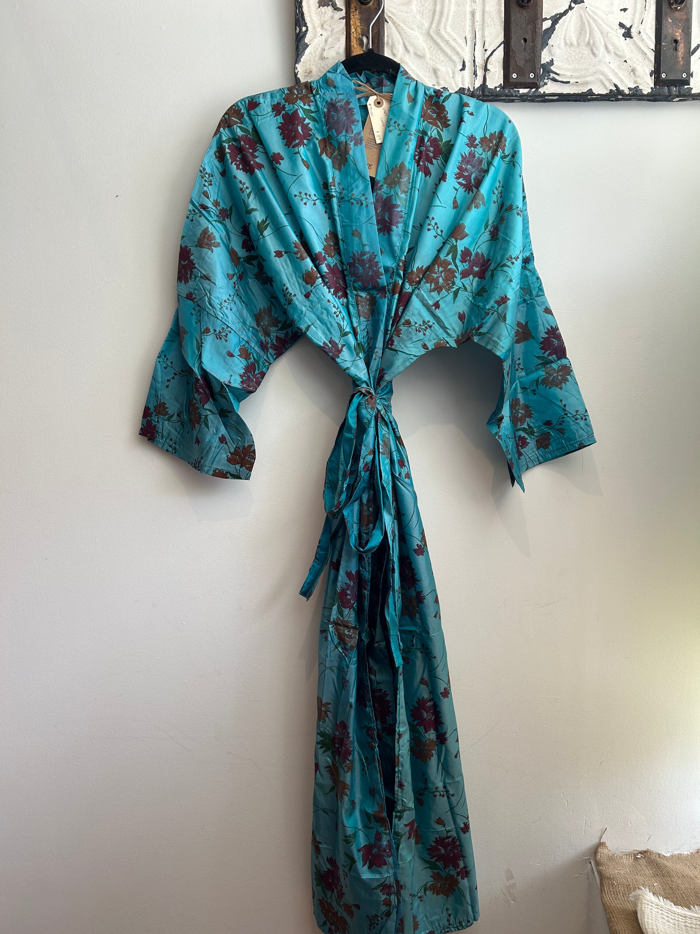 Upcycled Sari Robe - Long #M18