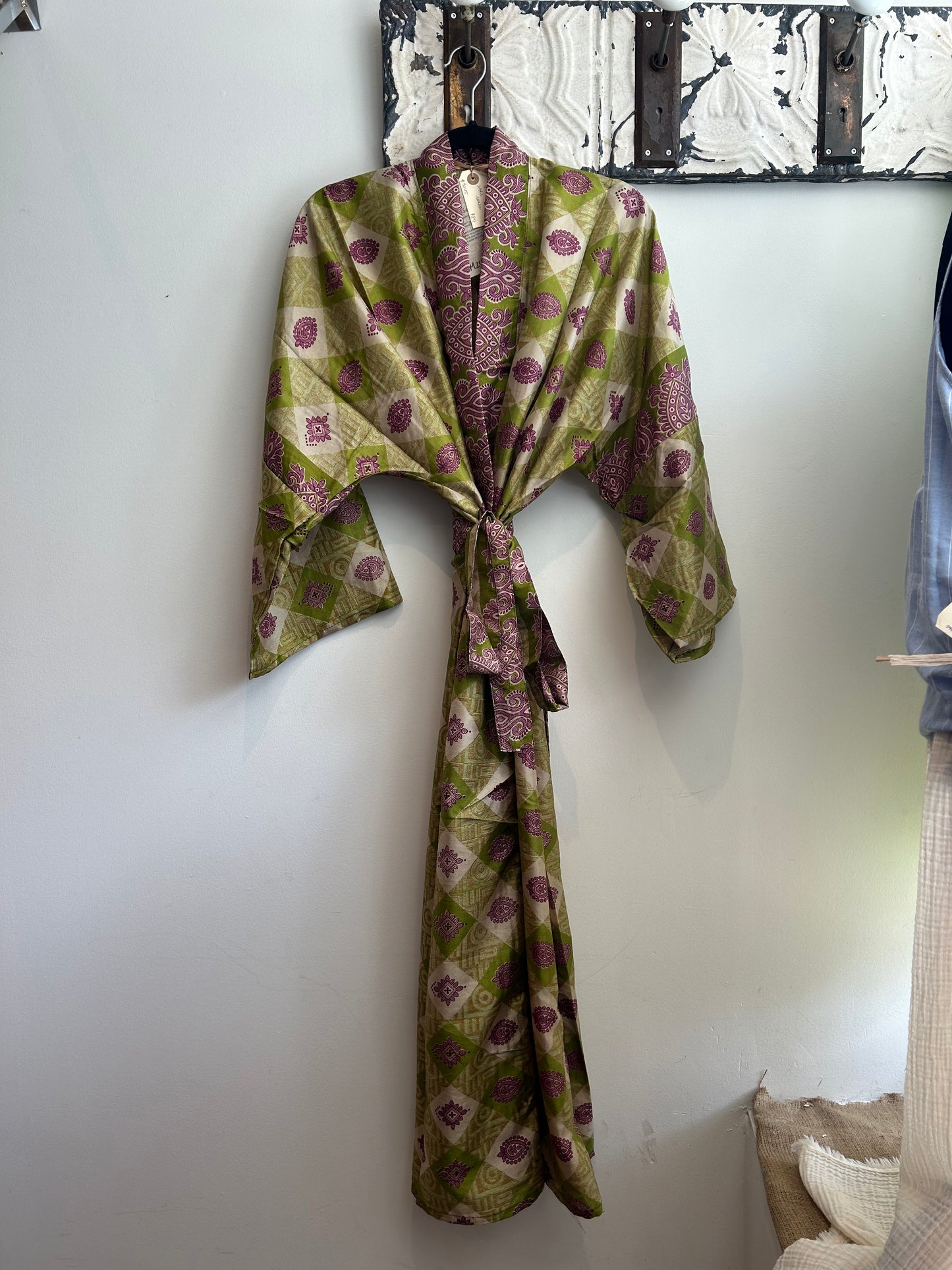 Upcycled Sari Robe - Long #M24