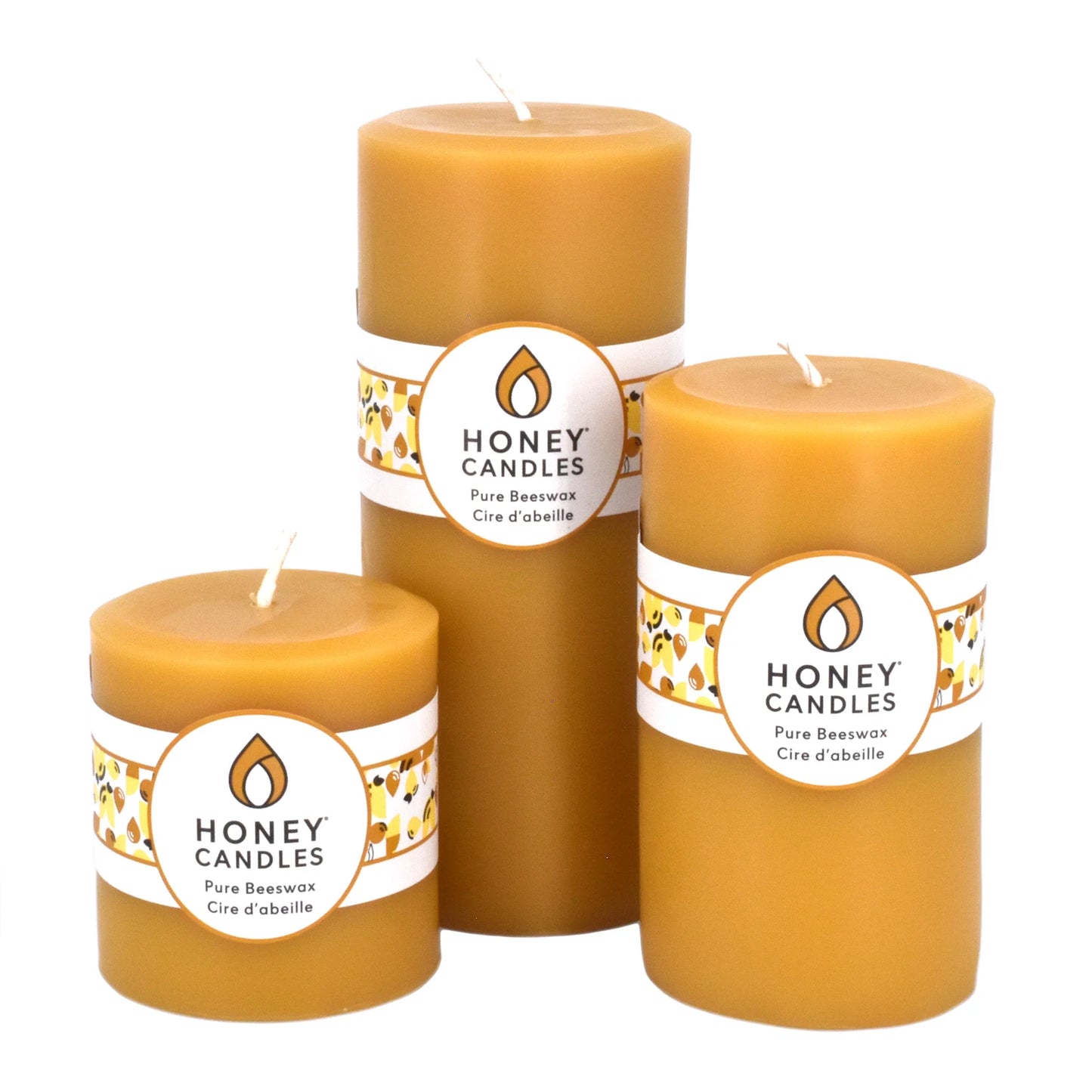 Natural Round Pillar Beeswax Candle