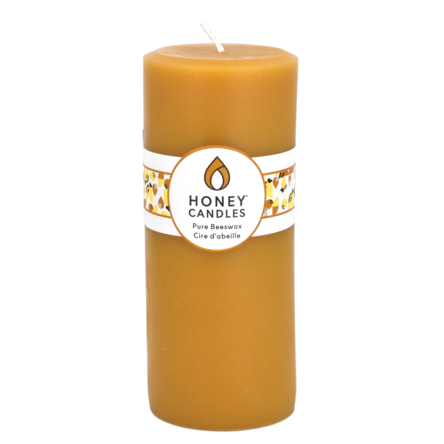 Natural Round Pillar Beeswax Candle