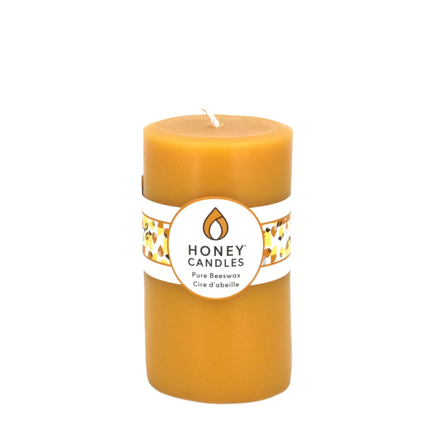 Natural Round Pillar Beeswax Candle