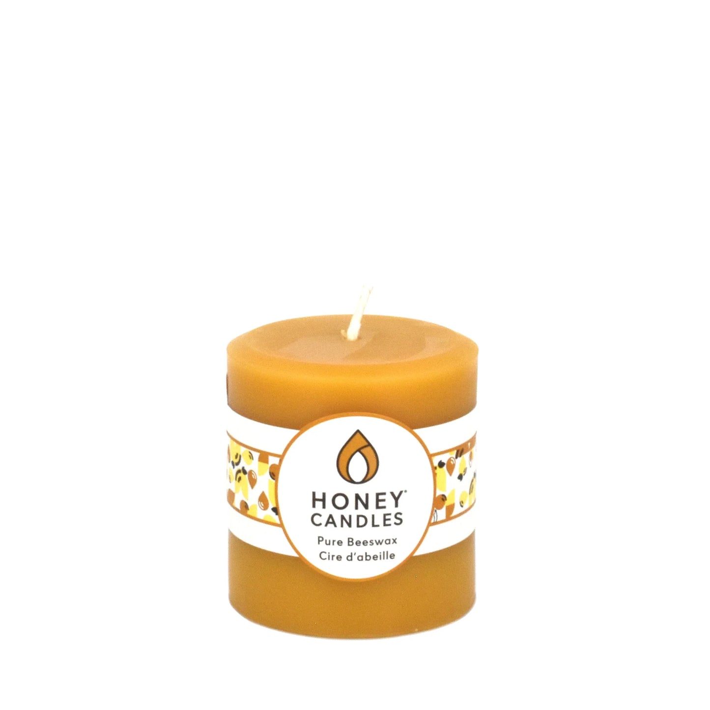 Natural Round Pillar Beeswax Candle
