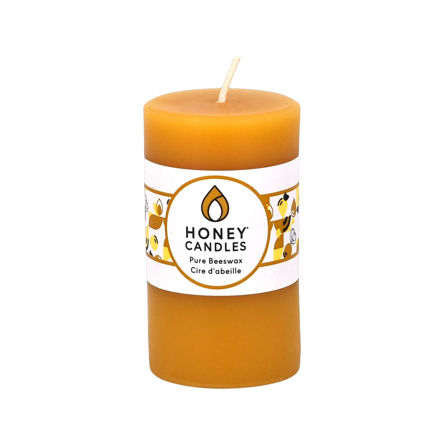 Natural Round Pillar Beeswax Candle