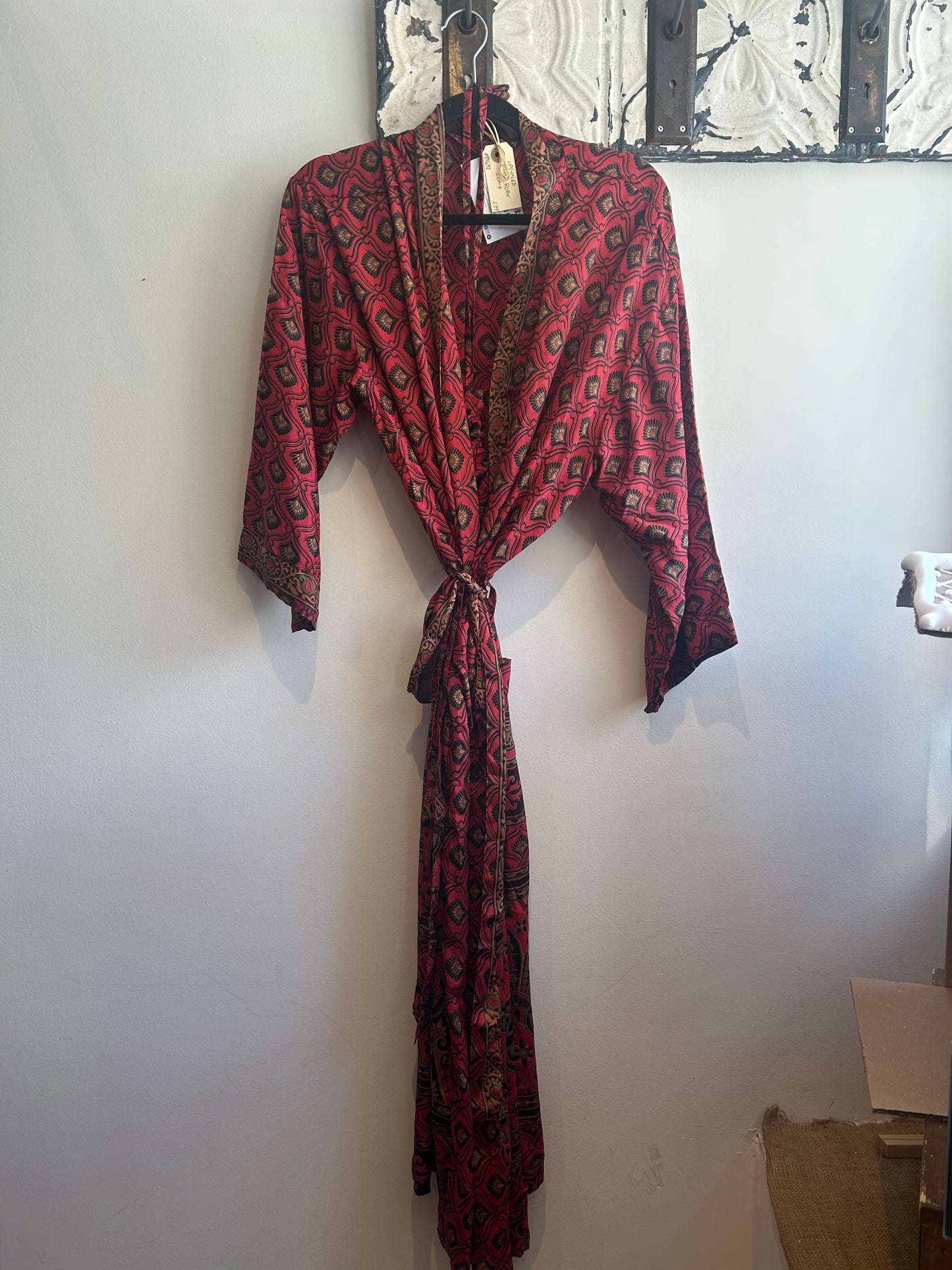 Upcycled Sari Robe - Long #C7